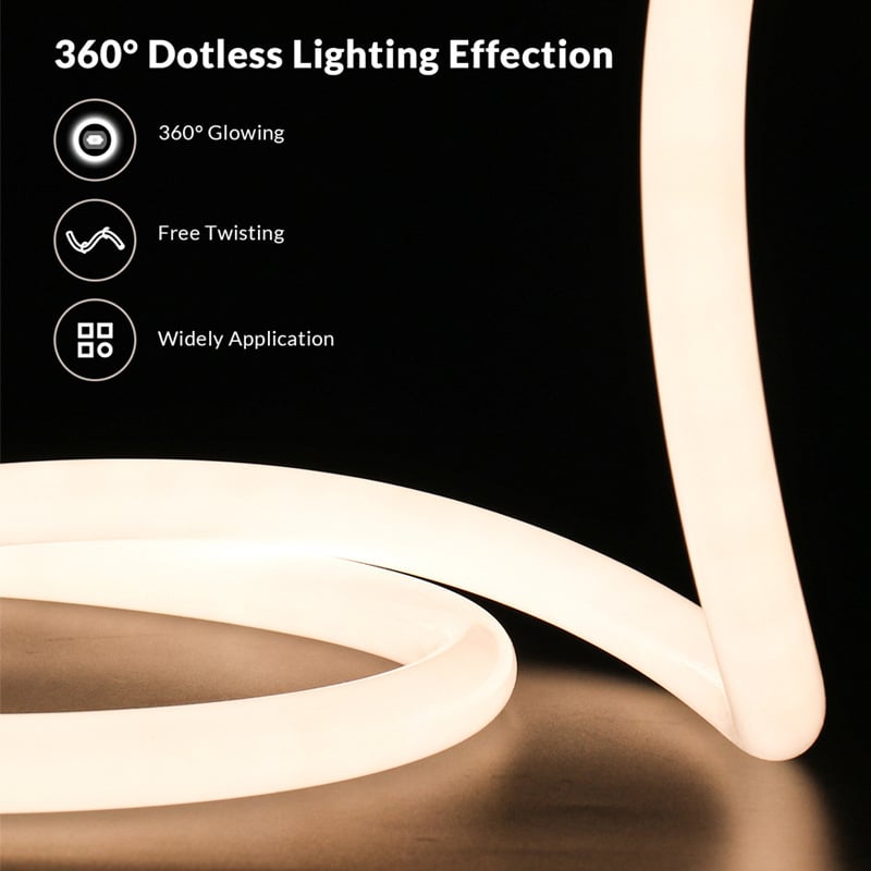 360° silikon LED traka, kružni fleksibilni neonski LED cijev, visoka svjetlost