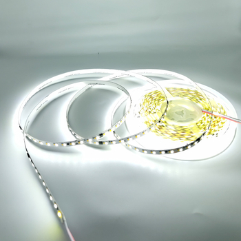 LED traka 220V s dvostrukom temperaturom boje, 192 LED-a, trobojna, bez upravljača, gola ploča, sprej ljepila, 12,5 cm rezna linearna svjetlost