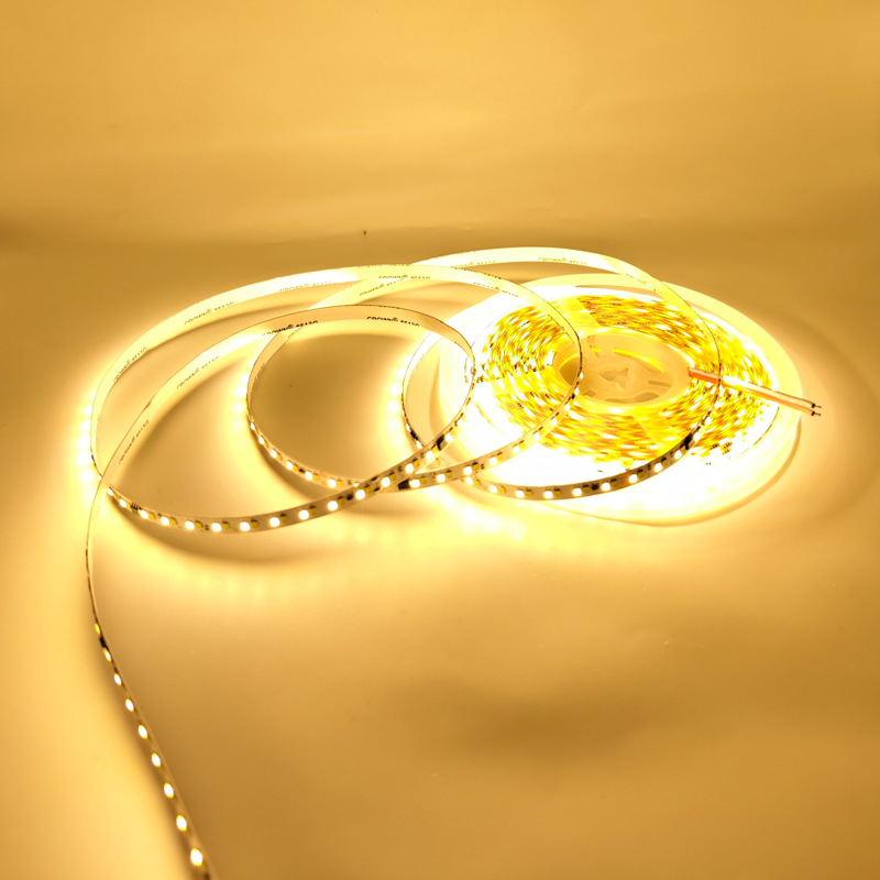 LED traka 220V s dvostrukom temperaturom boje, 192 LED-a, trobojna, bez upravljača, gola ploča, sprej ljepila, 12,5 cm rezna linearna svjetlost