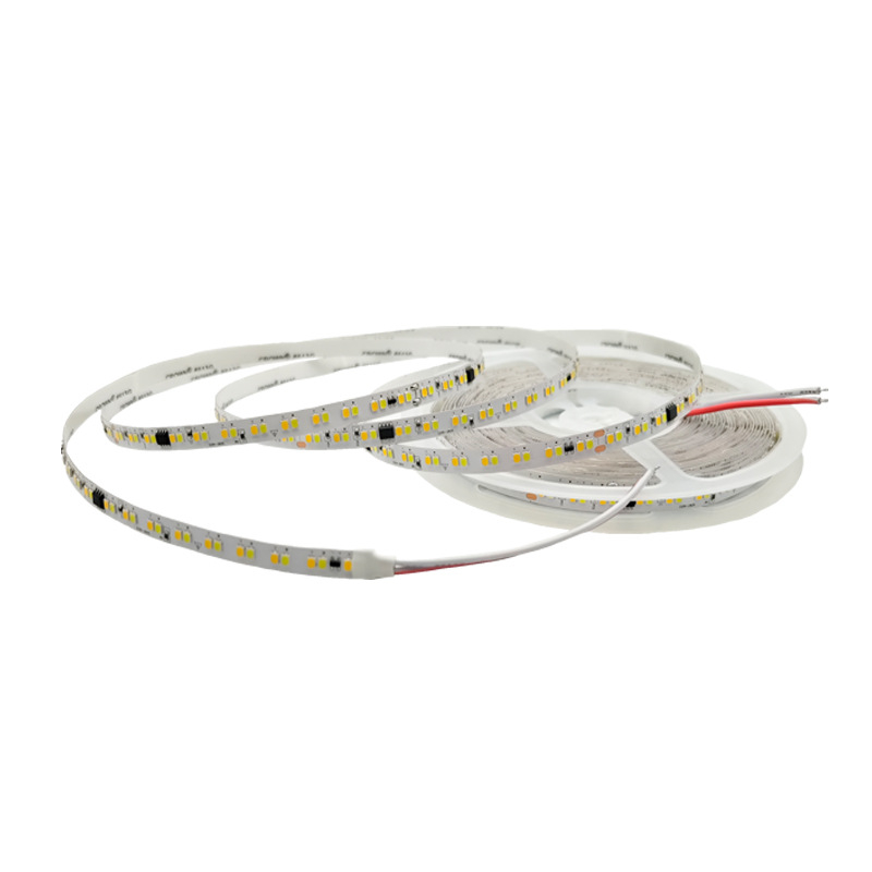 LED traka 220V s dvostrukom temperaturom boje, 192 LED-a, trobojna, bez upravljača, gola ploča, sprej ljepila, 12,5 cm rezna linearna svjetlost