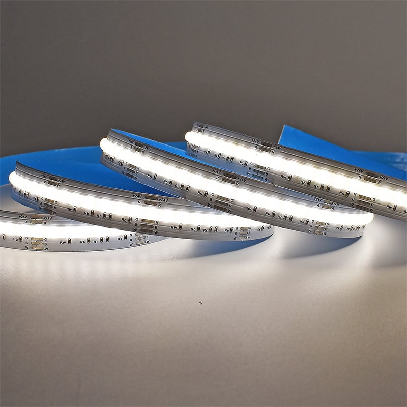 24V RGBW COB LED traka za vitrinu – 896 LED, atmosferično osvjetljenje, 16W, podesivo, 120° kut osvjetljenja