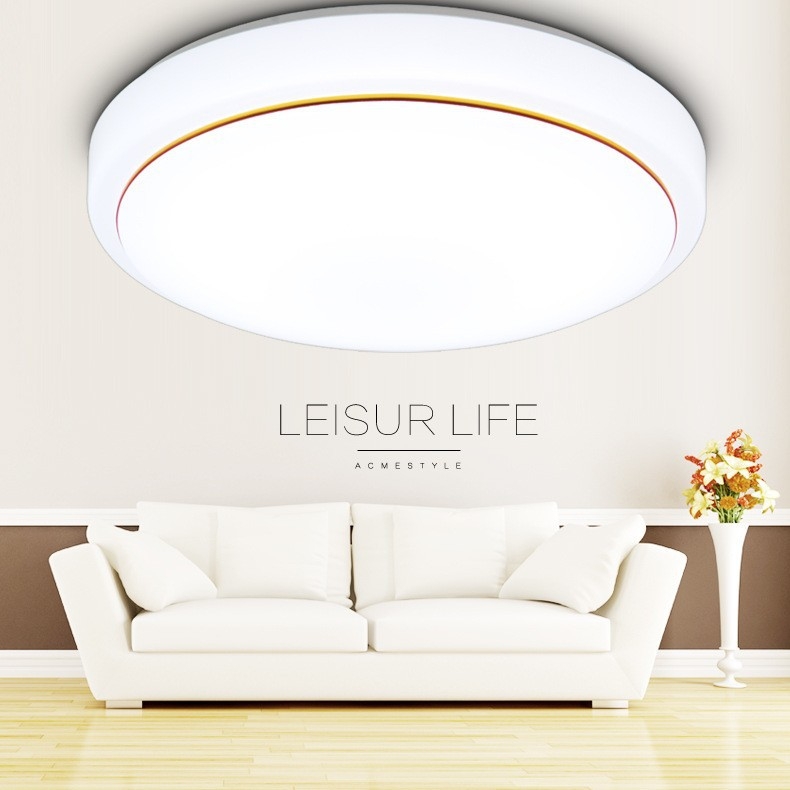 Set kućišta LED stropne lampe, kružnog oblika, minimalistički modern dizajn, PVC mliječno bijela, model 5555