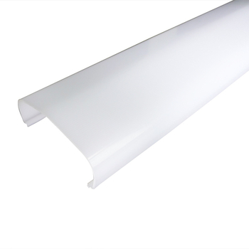 PC abažur za lampu s prugastim difuzijskim profilom, vanjski PC kućište lampe, polukružni PC oblog, mliječno bijela