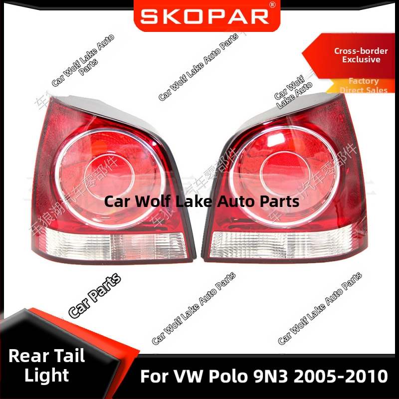 Zadné svetlo pre Volkswagen Polo 9N3 (2005–2010) — kryt zadného svetla bez žiarovky, kódy 6Q6945095AB 6Q6945096AB