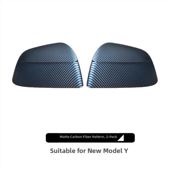 Kryt spätného zrkadla Tesla Model Y – karbonová textúra, ABS, YL puzdro