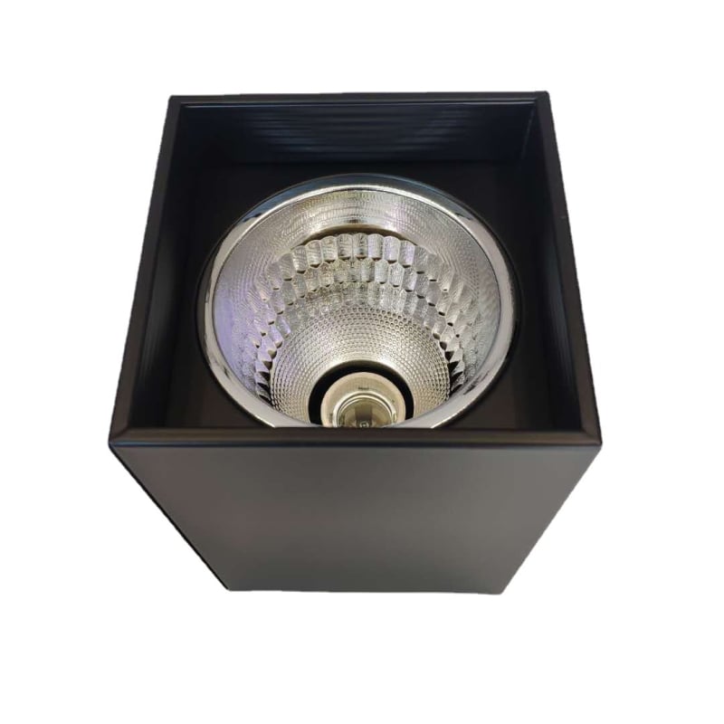 Kvadratni downlight za površinsku montažu s E27 navojem