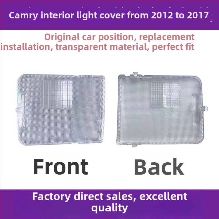 Toyota Camry vnútorné osvetlenie kryt — kryt čítacej lampy, kryt stropného svetla, kryt svetla mapy, kryt osvetlenia zadného sedadla