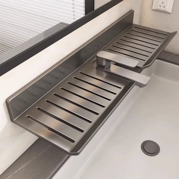 Zidni aluminijski regal za odlaganje za kuhinjsku slavinu i kupaonsko ogledalo