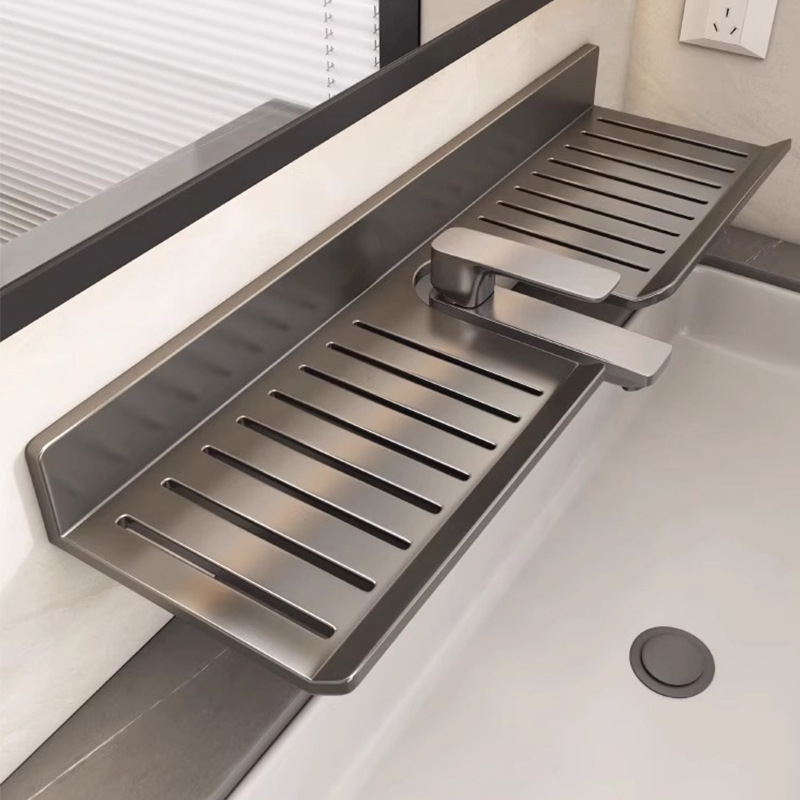 Zidni aluminijski regal za odlaganje za kuhinjsku slavinu i kupaonsko ogledalo