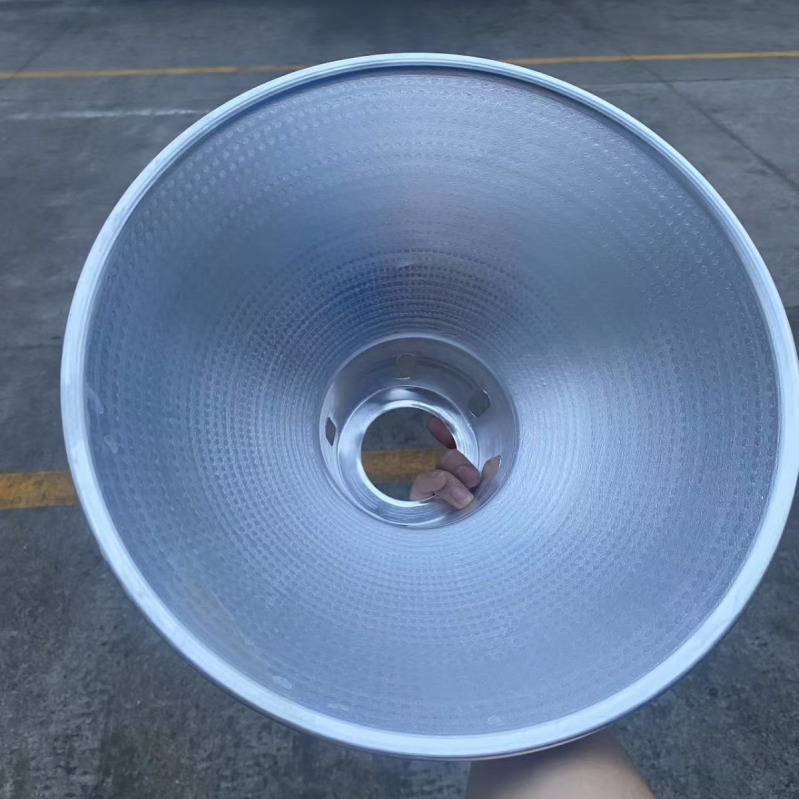 16-inčni aluminijski abažur za radionice i skladišta, industrijsko i rudarsko osvjetljenje, kompatibilan s E27/E40, dijamantni uzorak i perlni sjaj