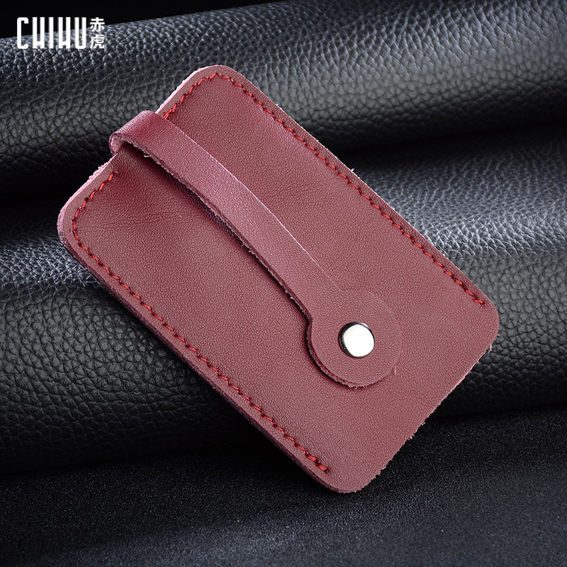 Izvlačna futrola za ključeve automobila, unisex, kožni etui od prvog sloja kože, minimalistički dizajn