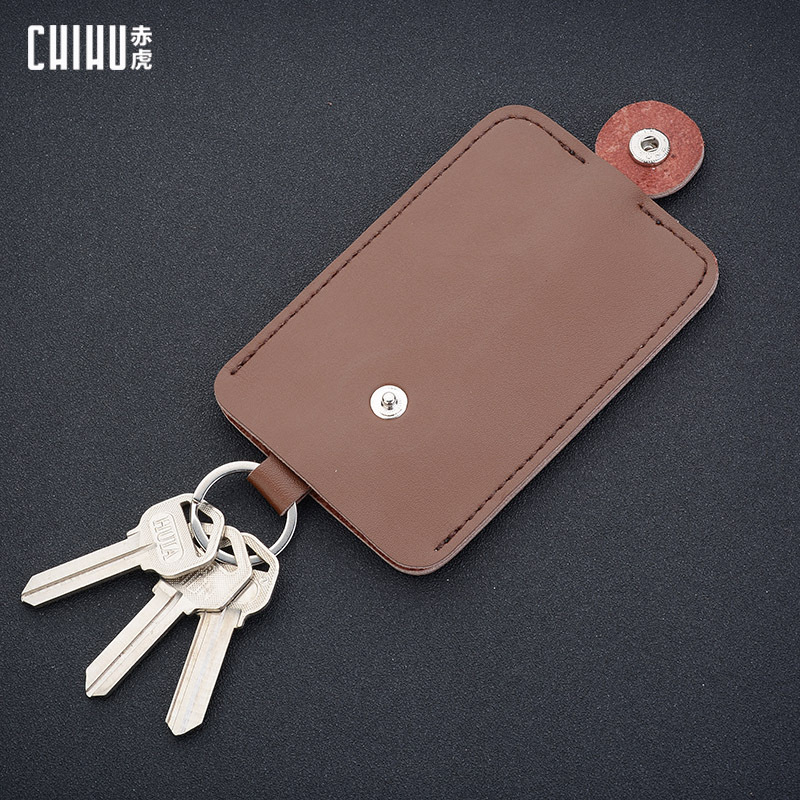 Izvlačna futrola za ključeve automobila, unisex, kožni etui od prvog sloja kože, minimalistički dizajn