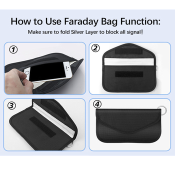 2 darab Faraday táska – RFID védelem, pénztárca, hitelkártyák, mobiltelefon és autókulcs
