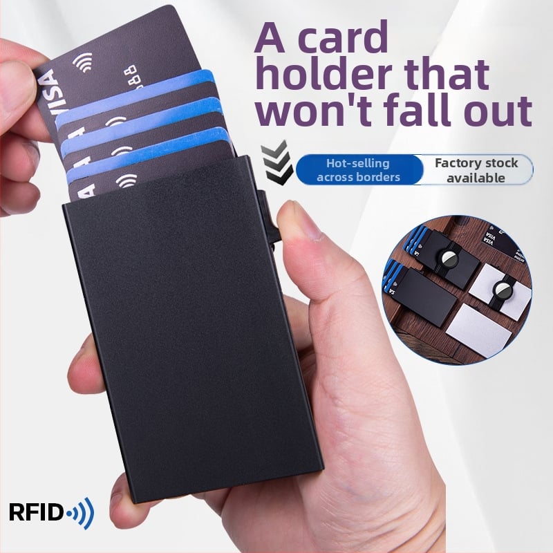 Držiteľ kariet s RFID ochranou v hliníkovom puzdre