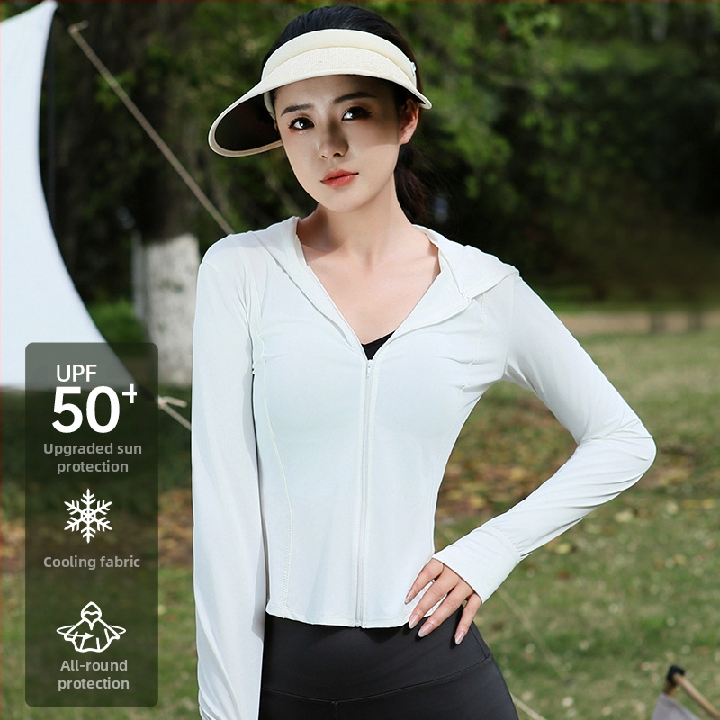 Dámsky letný cardigan z ice silk, s pásom v páse, UPF50+ ochrana proti slnku, ľahký materiál