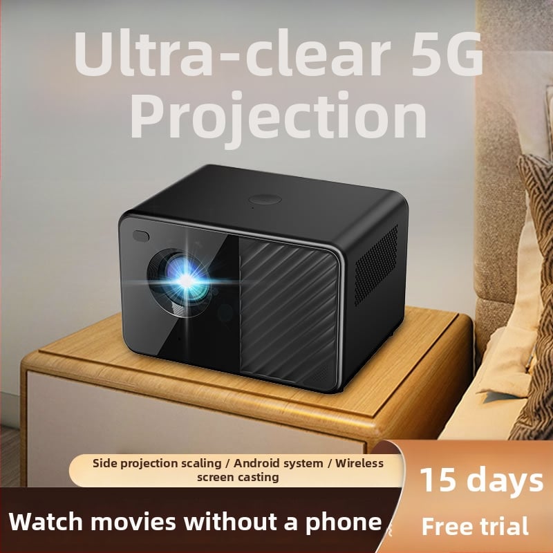 C8 nový model inteligentný projektor do spálne a domácej kancelárie 1080P s Wi‑Fi, projekcia na bielu stenu, ultra jasný obraz