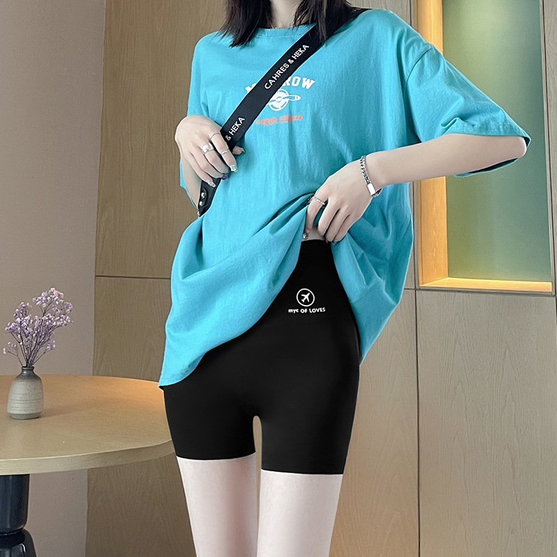 Pantalone Shark za ljeto, tri četvrtine dužine, najlon, Barbie stil, tanke, oblikovanje trbuha, neproziran, plus veličina