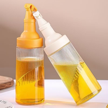 Sklenená fľaša na olej 380 ml – proti úniku, bez kvapiek, vhodná na olej, omáčky a ocot