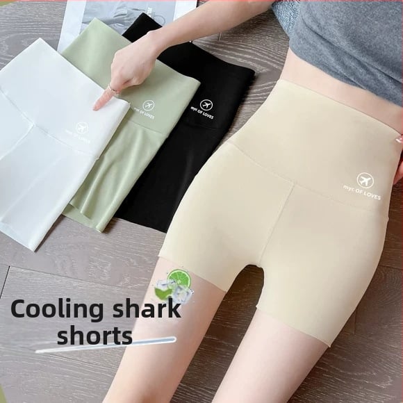 Dámske Sharkskin šortky na jogu a cyklistiku – ľahké, diskrétne, s kontrolou brucha a pozdvihnutím zadku, trištvrťová dĺžka