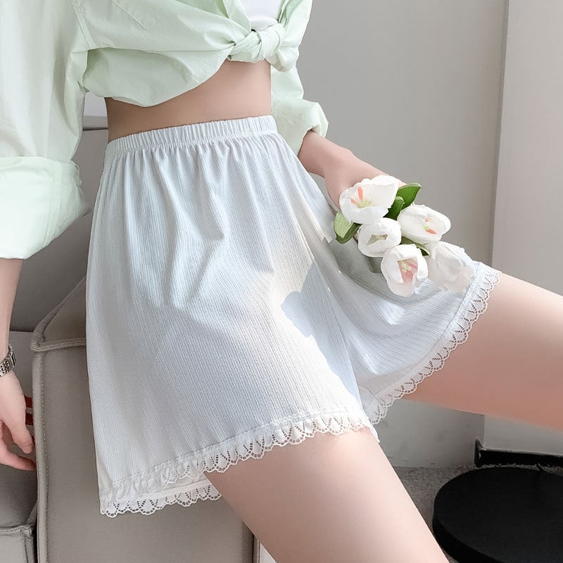 Летни дамски клин с дантела Ice Silk, свободна кройка, дължина три четвърти, дишащи
