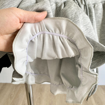 Korejski stil, moda protiv starenja, 2026 crna visoko elastična struk, kopča i veza, A-linija, nafuknute kratke culotte hlače za žene