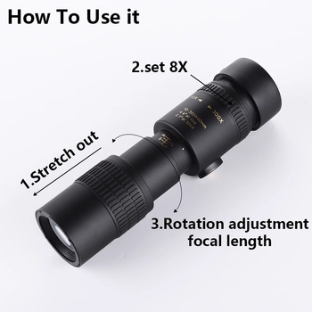 Novi model 10-30040 Prijenosni monocularni teleskop s kontinuiranim zumom za fotografiranje na pametnom telefonu