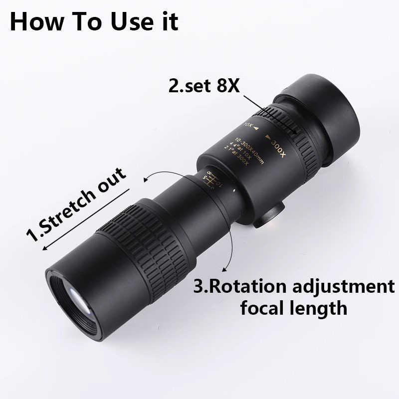 Novi model 10-30040 Prijenosni monocularni teleskop s kontinuiranim zumom za fotografiranje na pametnom telefonu