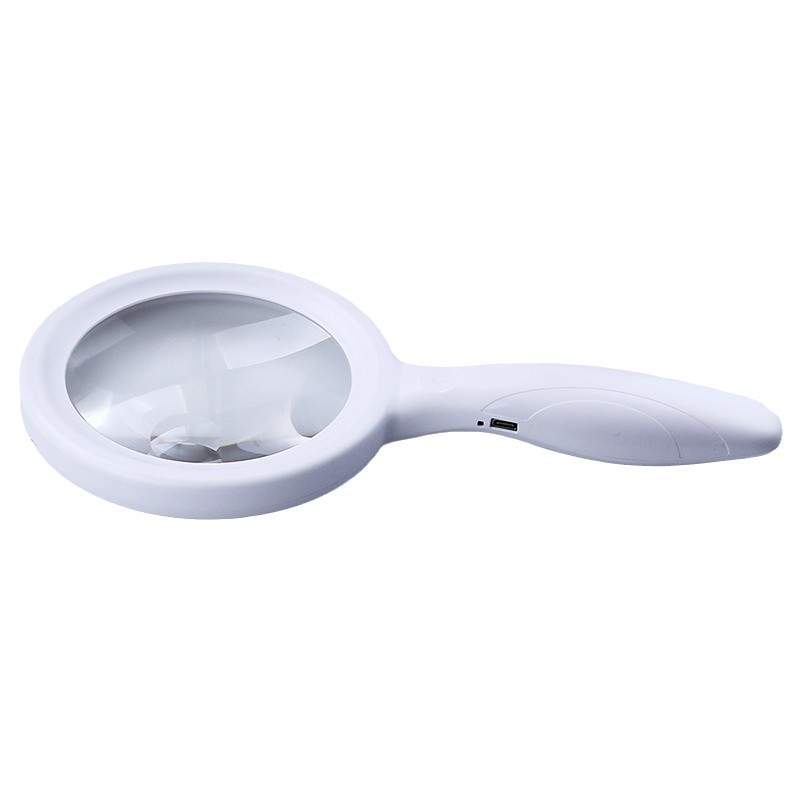 Nova ručna lupa 8011-33L s kružnim LED svjetlom od 33 LED-a, USB kabel za napajanje, dodirni prekidač, tri razine svjetline