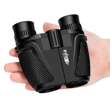 BIJIA 12x25 бинокли с висока мощност, HD джобни за нощно виждане при слаба светлина, преносими за възрастни и деца