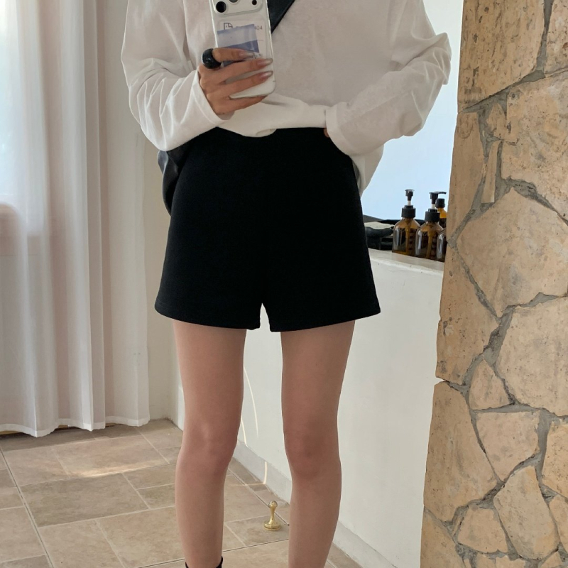 Šortsevi The Lemon Green Tea s visokim strukom za žene, proljeće 2026., korejski casual stil, ravni kroj, capri duljina