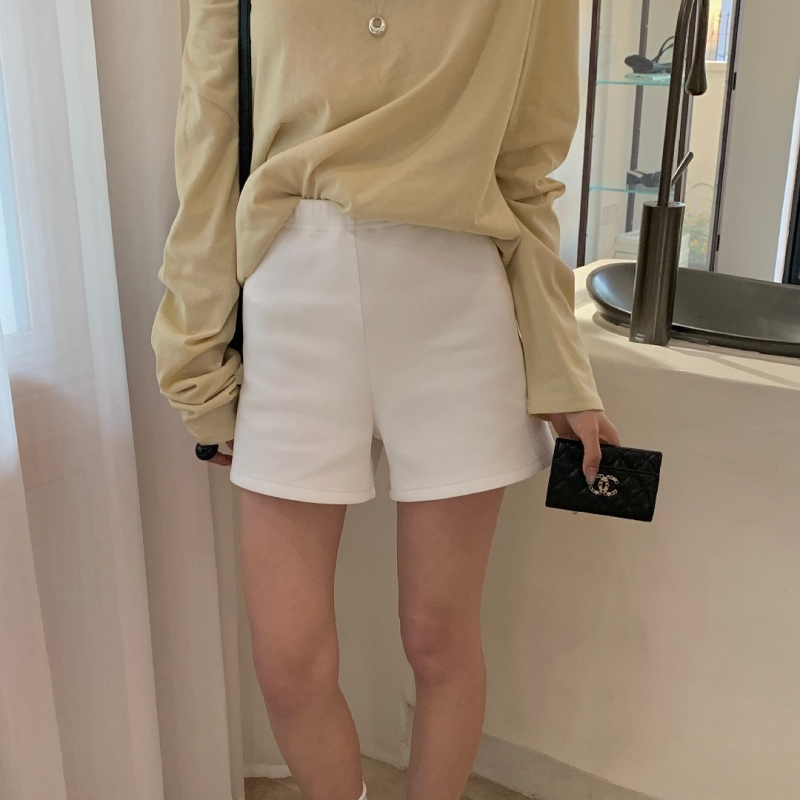 Šortsevi The Lemon Green Tea s visokim strukom za žene, proljeće 2026., korejski casual stil, ravni kroj, capri duljina