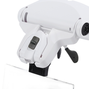 Lupa na glavi sa LED svjetlom, pet leća, za čitanje starijih i rad na produženju trepavica, model 9892B1