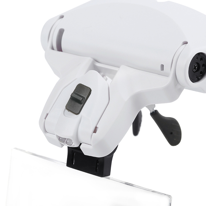 Lupa na glavi sa LED svjetlom, pet leća, za čitanje starijih i rad na produženju trepavica, model 9892B1