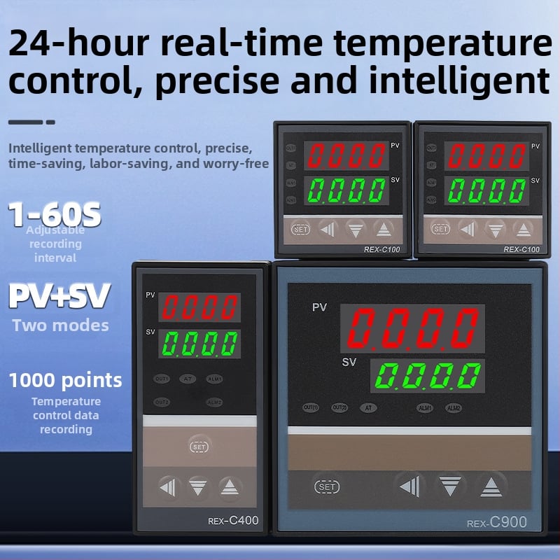 Digitálny regulátor teploty Rex-C100 PID – Rex-C400/Rex-C700