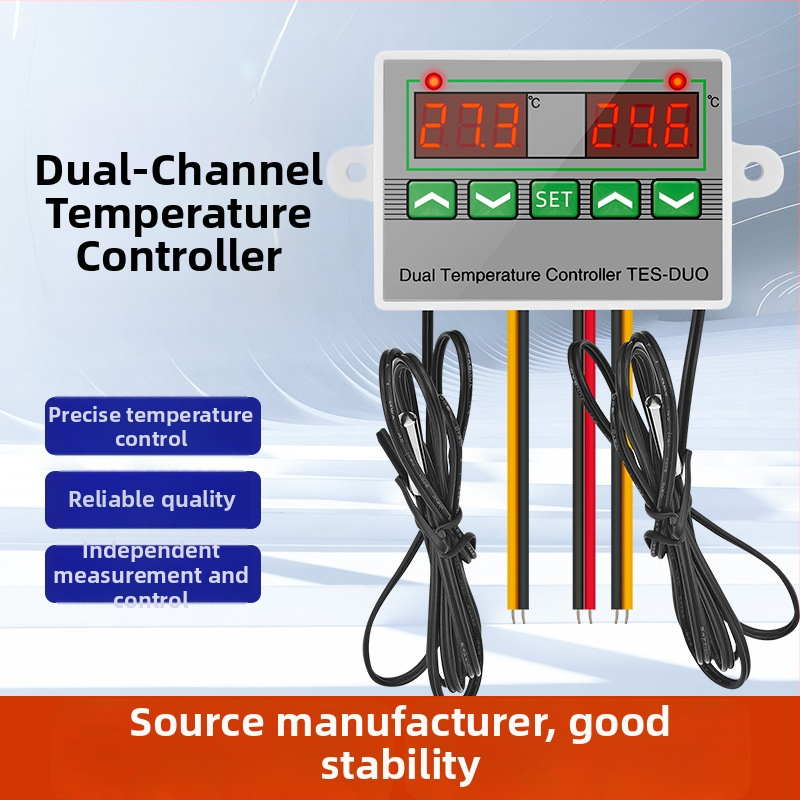 ST3012 Inteligentný teplotný riadič s dvojitým displejom a dvoma senzorami pre chladenie a kúrenie