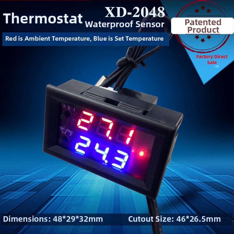 XDHY W2809 Digitálny teplotný regulátor so displejom, spínač riadenia teploty