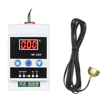 TMC-6000 DIN šina digitalni temperaturni regulator, termostat za hlađenje, 110-240V