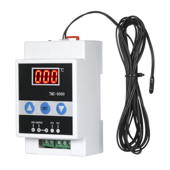 TMC-6000 DIN šina digitalni temperaturni regulator, termostat za hlađenje, 110-240V