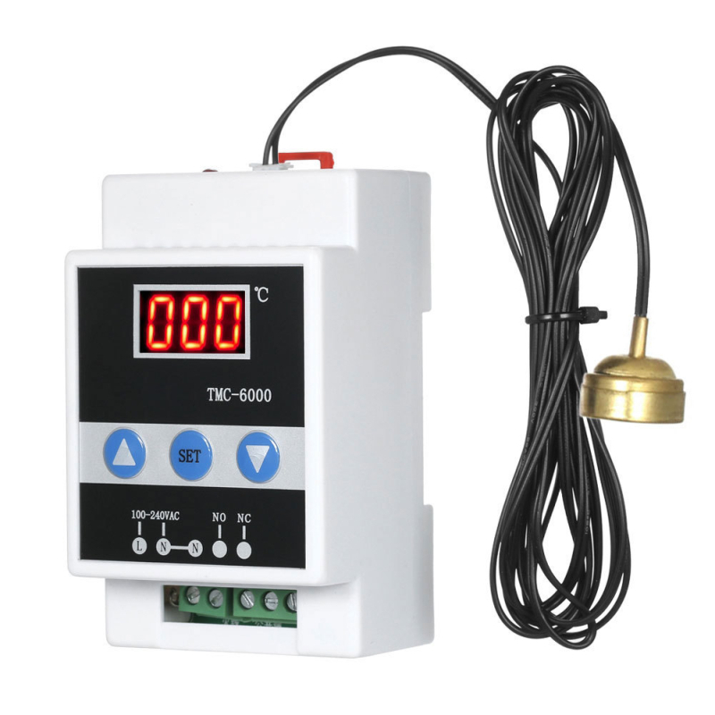 TMC-6000 DIN šina digitalni temperaturni regulator, termostat za hlađenje, 110-240V