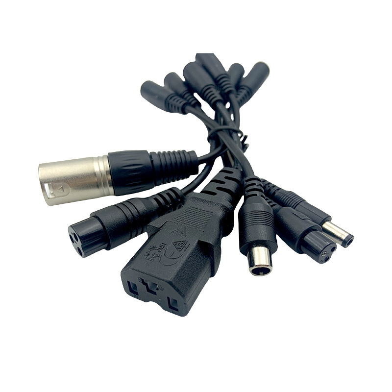 5521DC Ženski adapter kabel za mobilnu pohranu energije, RCA muški konektor, M12/M16, pin konektor, konektor za električni bicikl