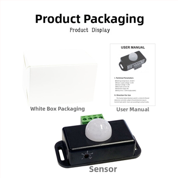 Infračervený PIR senzor pohybu pre monochromatickú LED pásku – skriňa, chodba, schody