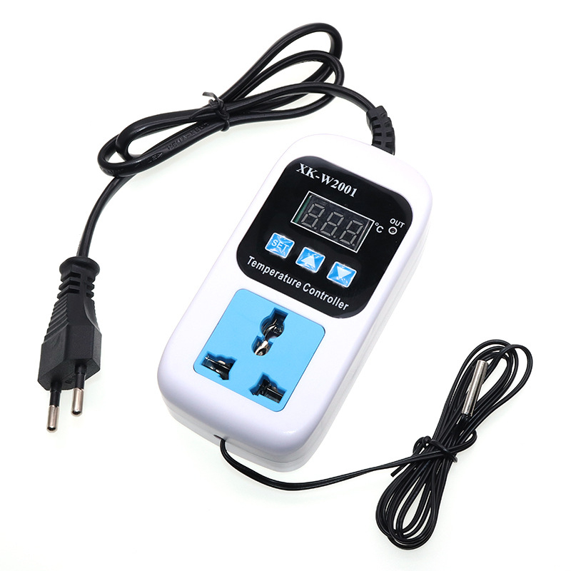 XK-W2001 inteligentni digitalni regulator temperature s elektroničkim prekidačem, prilagodljiva utičnica za bojler, 220V