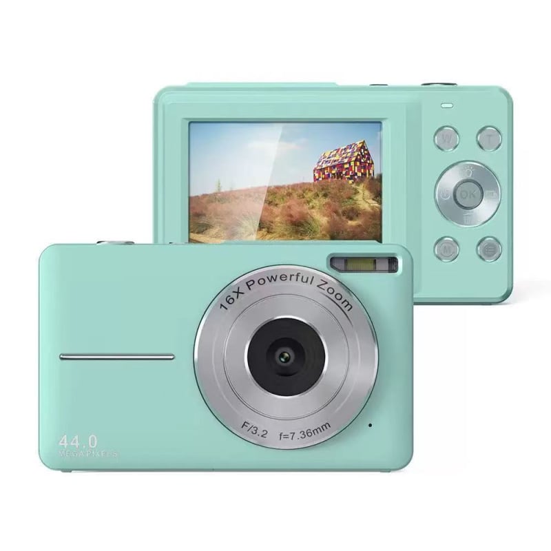 Компактна камера за пътуване с CCD сензор, 8 MP, 16x оптично увеличение, 2,3'' LCD, USB 2.0, TF карта, ABS пластмаса, перископичен обектив, ръчно управление, селфи камера