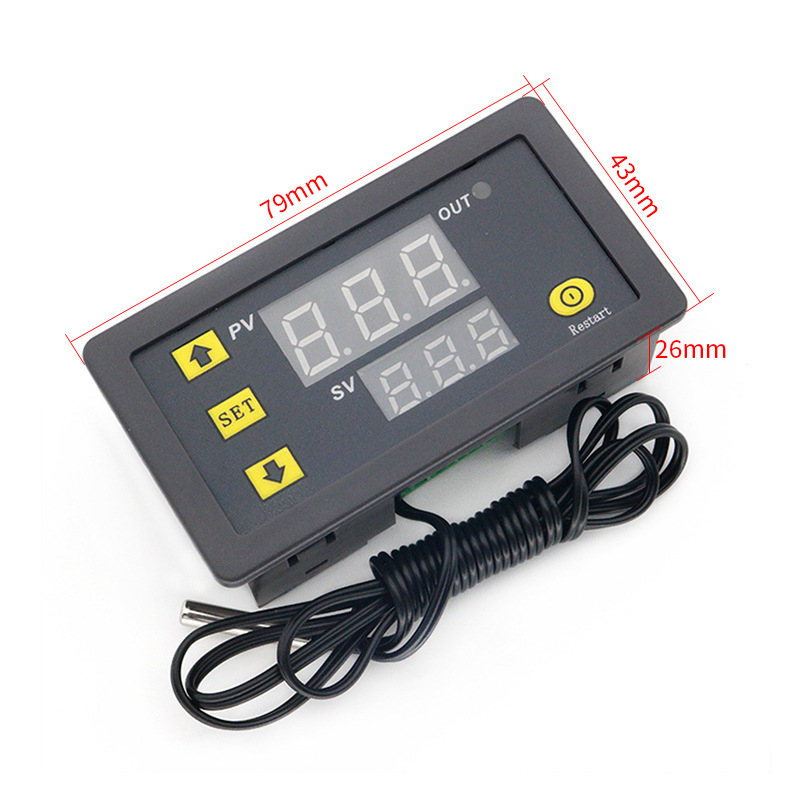W3230 Visoko precizan regulator temperature s digitalnim zaslonom, modulom termostata, prekidačem za kontrolu temperature i mini pločom za upravljanje.