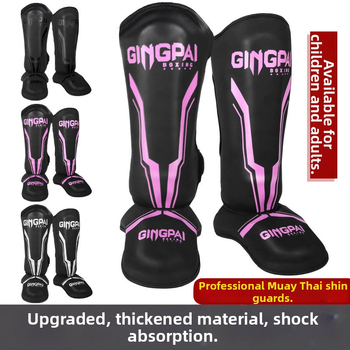 Lightning Legs chrániče holení Muay Thai s ochranou členka, pre Taekwondo, Sanda a kickboxing