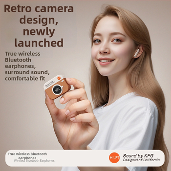 X73 True Wireless Bluetooth slúchadlá s dizajnom retro fotoaparátu, in-ear, súkromný model, univerzálna kompatibilita