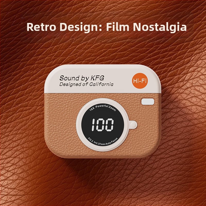 X73 True Wireless Bluetooth slúchadlá s dizajnom retro fotoaparátu, in-ear, súkromný model, univerzálna kompatibilita
