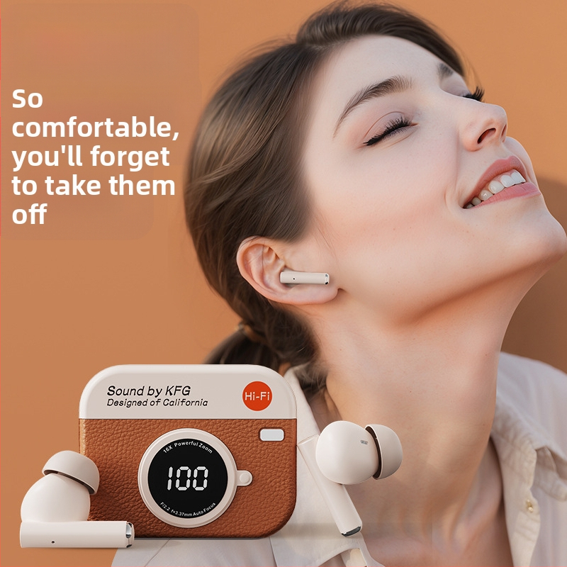 X73 True Wireless Bluetooth slúchadlá s dizajnom retro fotoaparátu, in-ear, súkromný model, univerzálna kompatibilita