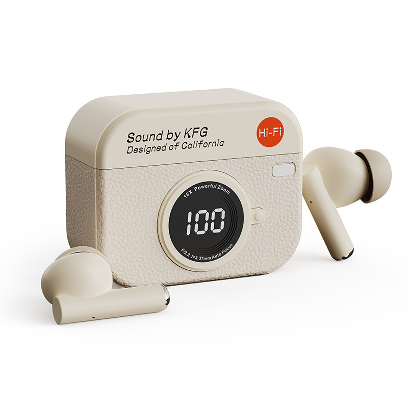 X73 Bežične slušalice s CCD retro dizajnom kamere, in-ear stil, privatni model, univerzalna kompatibilnost