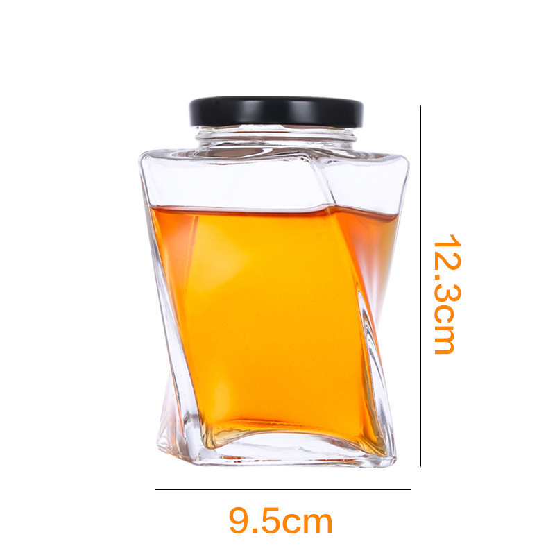 Staklena posuda za skladištenje, 500 ml, za med, džem, orašaste plodove i žitarice